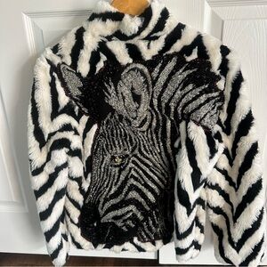 Zebra Fluffy Sweater 🦓